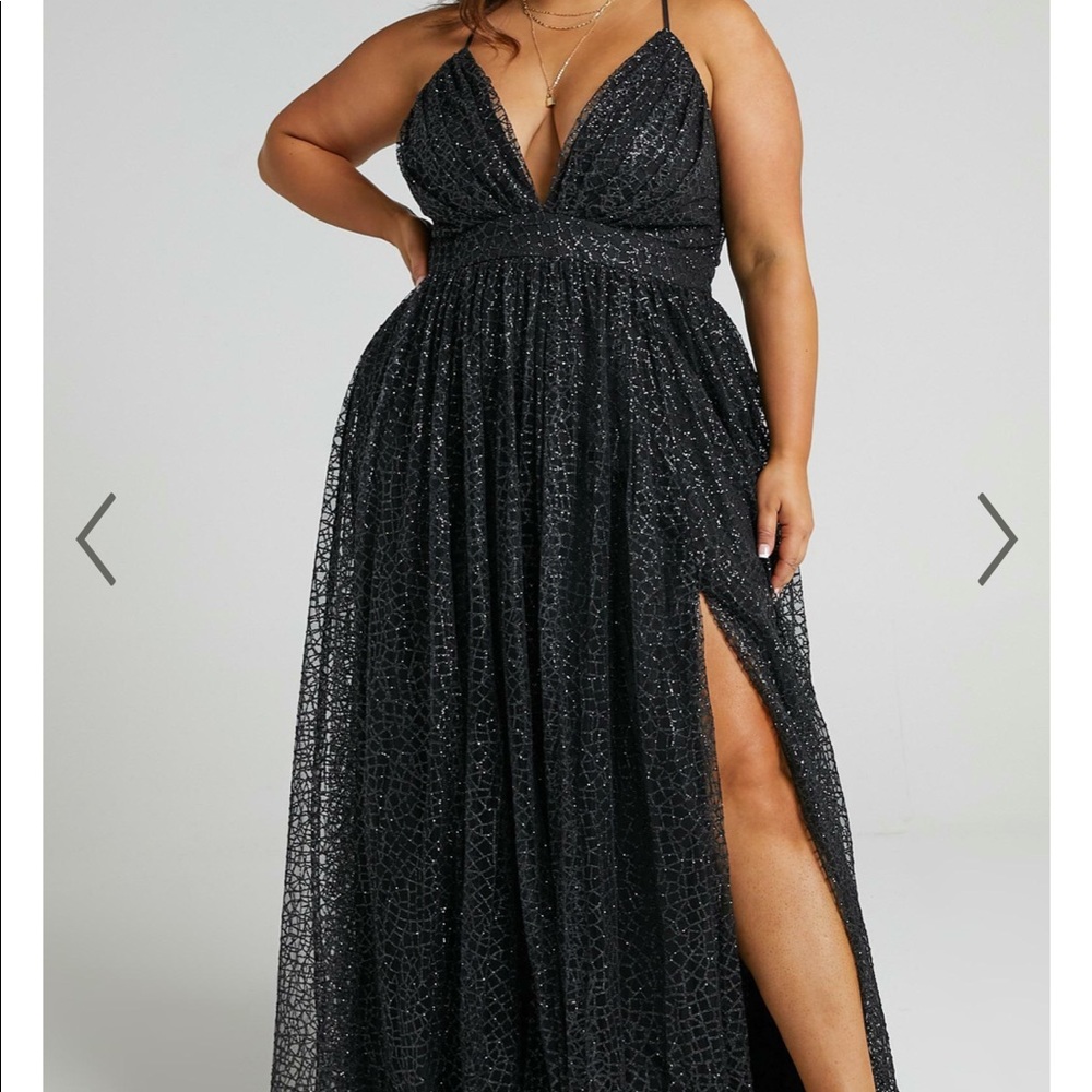 NEVER WORN Lady Godiva in Black Glitter Tulle